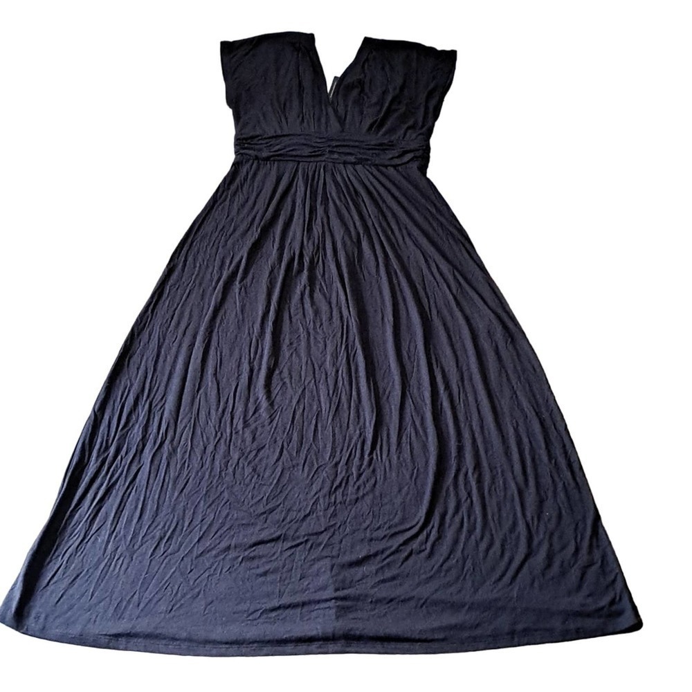 IMAN black stretch knit dress L New with tags
